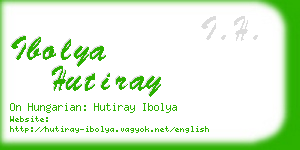 ibolya hutiray business card